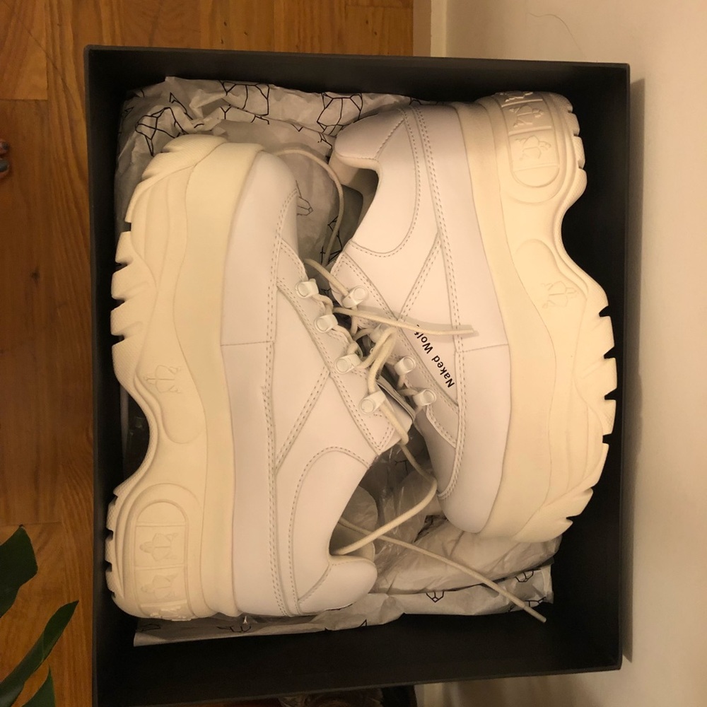 NEW Naked Wolfe Sporty White Vegan Leather